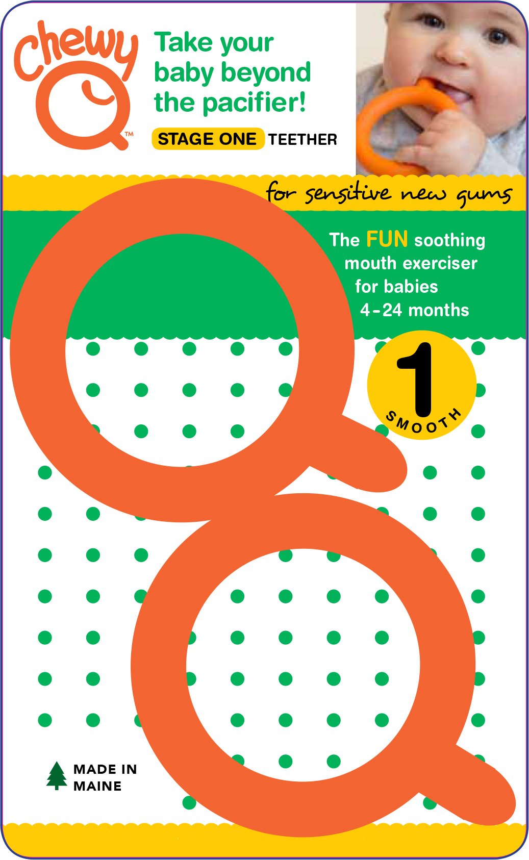 Chewy Tube - Qs Twin Pack - Orange Smooth - Stage 1 Teether - UK Stock ...